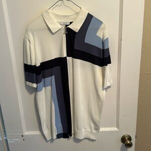 Reiss Polo with Zip-Up Collar